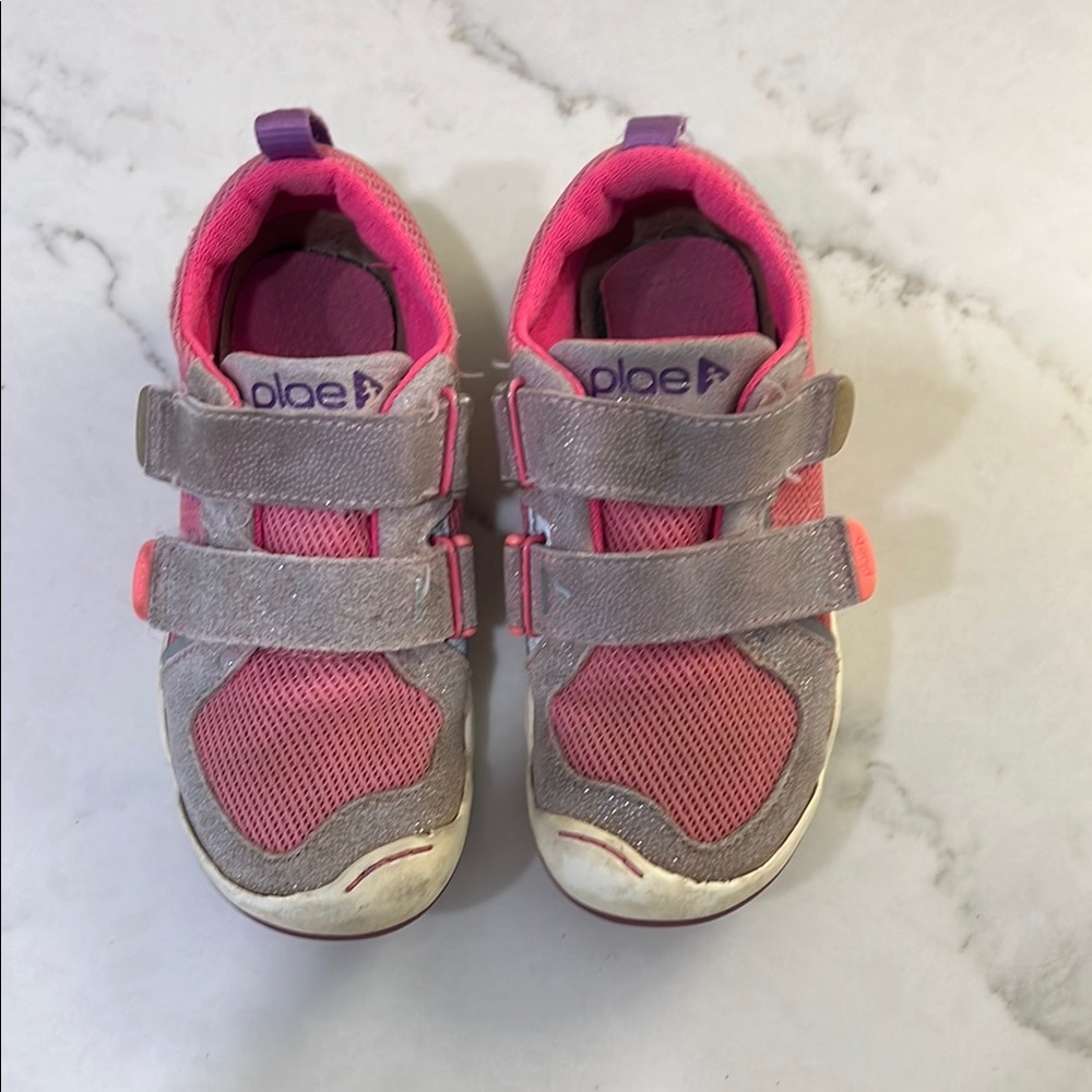 Plae Kids' Pink and Gray Sneakers